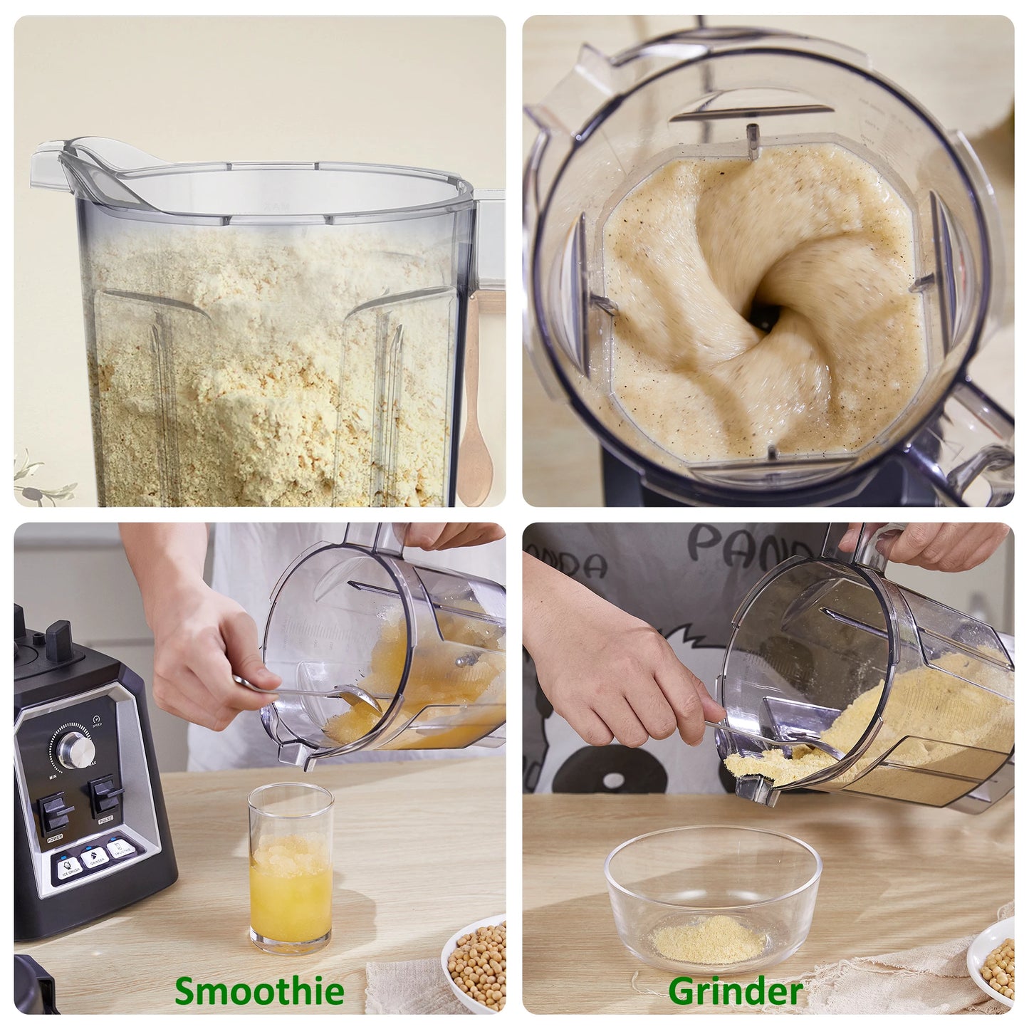 Automatic Program Professional Kitchen Smoothie Blender BPA FREE 2L Low-profile Jar Food Mixer Juicer Ice Crusher