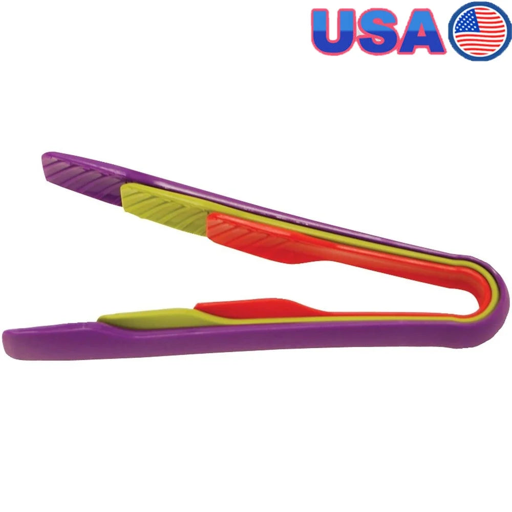 Snap-Fit Kitchen Tongs Heat Resistant Silicone BBQ Tongs Durable Non Stick Gripper Dishwasher Safe Perfect Cooking Tailgating