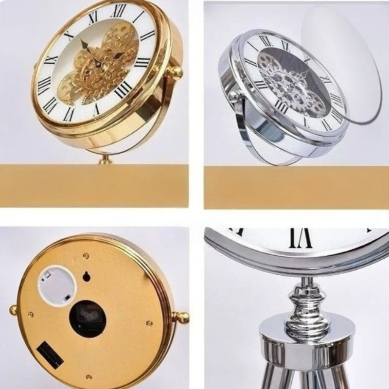 Tripod Floor Clock Luxury Floor Clocks Modern American Decor Standing Watch Mental Creative Nordic Living Room Standing Watches