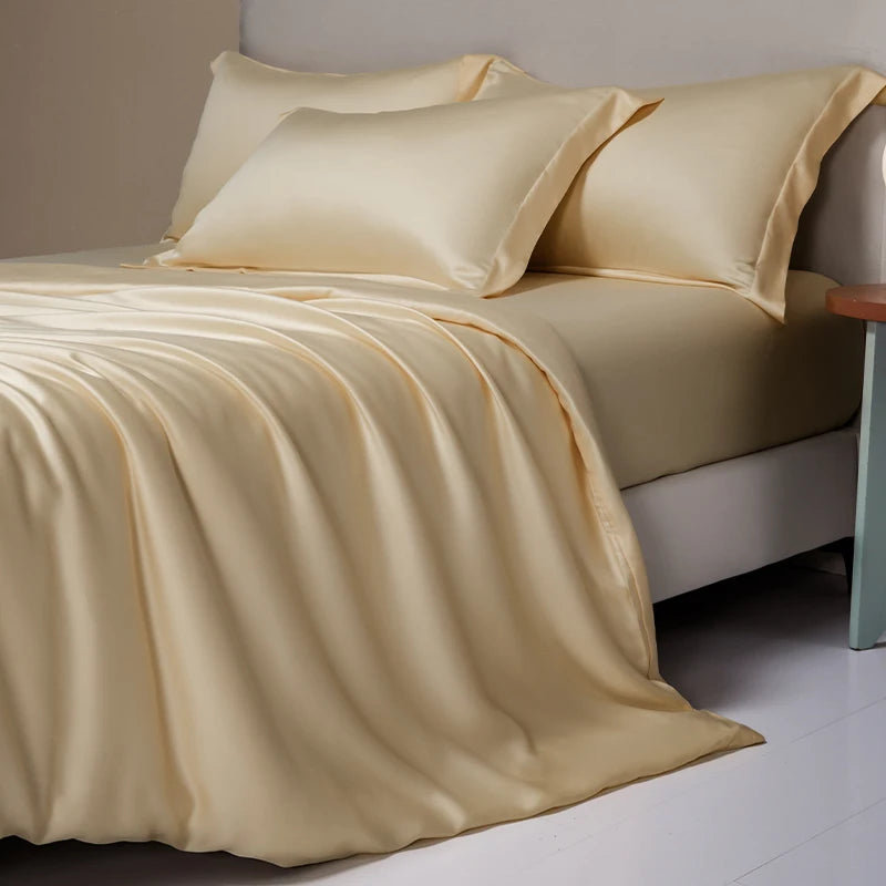 Luxury 100% Egyptian Cotton Bed Sheets Set Ultra Soft 1000 Thread Count Comfor & Durable Bed Sheet Fitted Sheet Pillowcase Solid