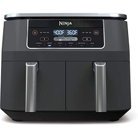 6-in-1 DualZone Air Fryer with 8-Quart Capacity and Two Separate Baskets for Simultaneous Cooking of Multiple Dishes at Differe