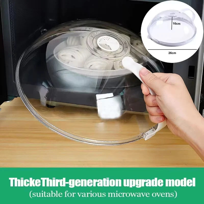 10.5 inch Microwave Cover Foldable Microwave Lid Heat Resistant Splatter Collapsible Microwave Splatter Guard for Kitchen Gadget