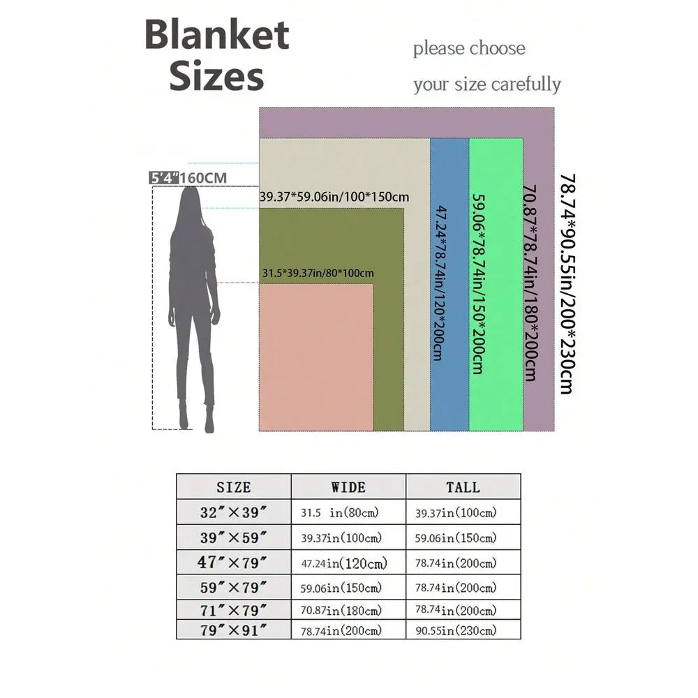 Olive Green Flannel Knitted Blanket For Bed