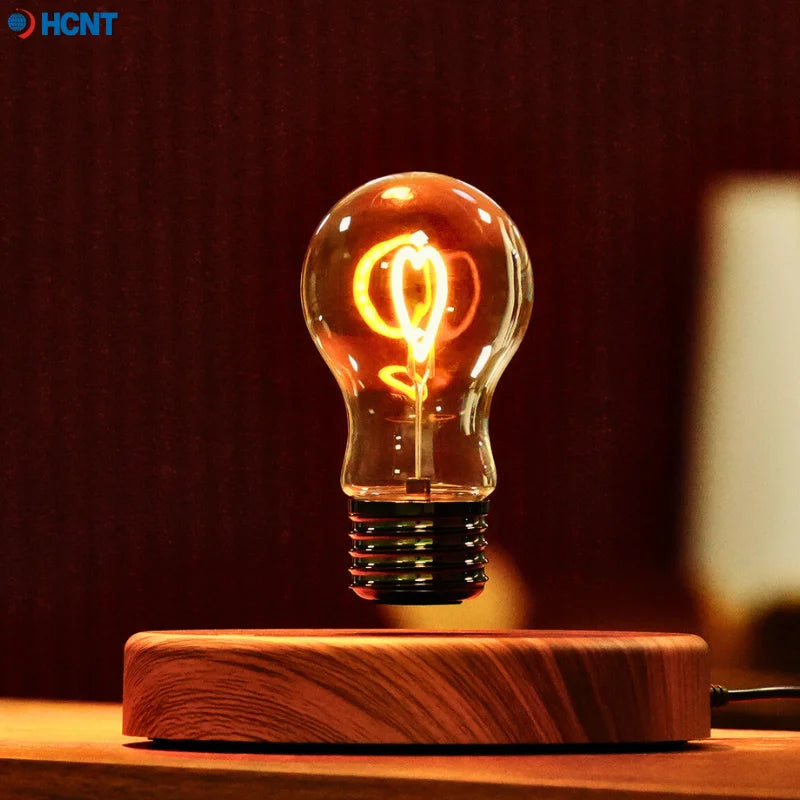 HCNT Levitating Bulb Lamp Magnetic Floating Light Desk Lamp Table lamp Night Light Automatic Rotating Light for Unique Gifts