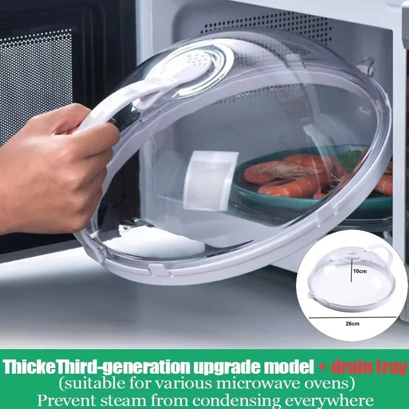 10.5 inch Microwave Cover Foldable Microwave Lid Heat Resistant Splatter Collapsible Microwave Splatter Guard for Kitchen Gadget